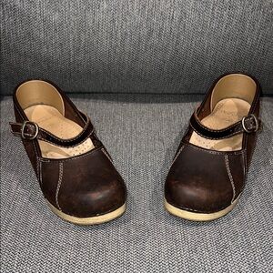 Dansko Brown Dress Shoes with Buckle Strap